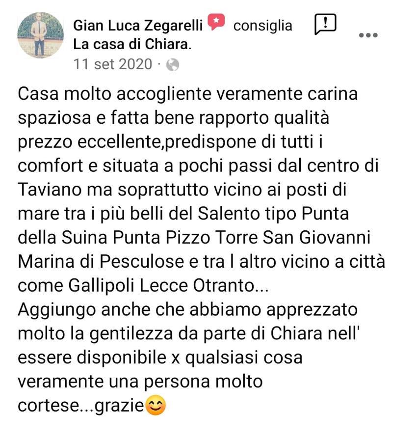 La Casa Di Chiara Apartman Taviano Kültér fotó